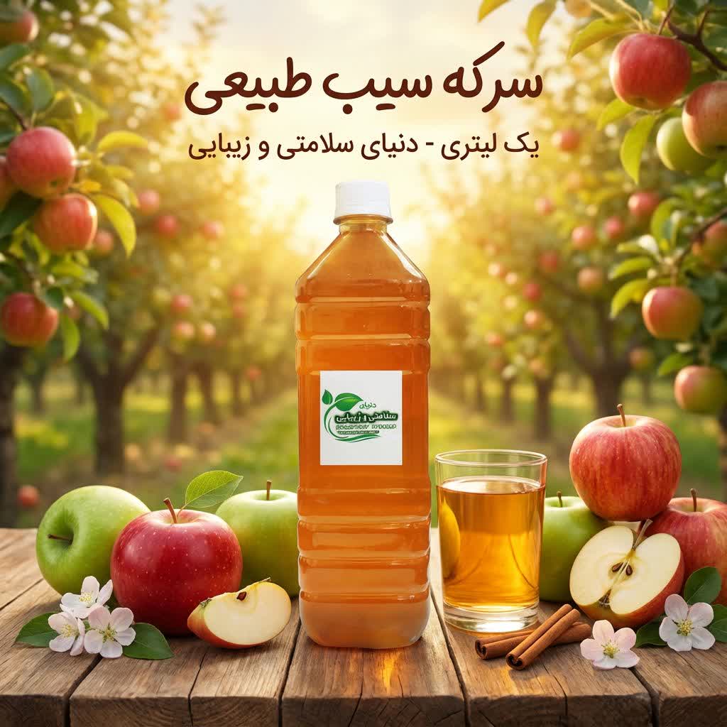 سرکه سیب طبیعی یک لیتری - Image 4
