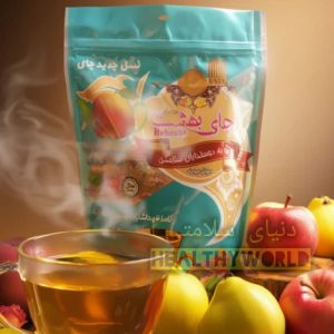 دمنوش به و سیب با هل و گل محمدی 200گرم